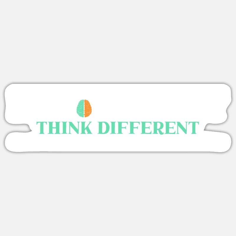 Neurodiversity Think Different Rainbow Brain ASD Sticker size S (10 x 10 cm)