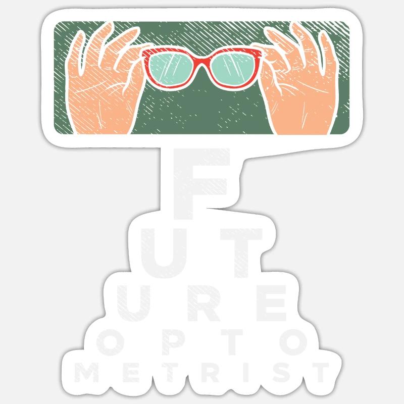 Future Optometrist - Sticker taille S (10 x 10 cm) - blanc mat