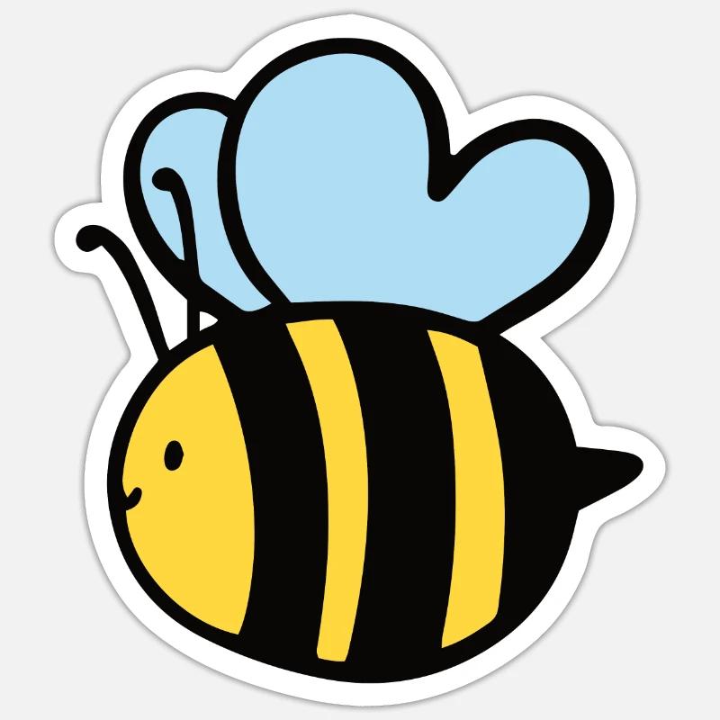 bee - Sticker size S (10 x 10 cm) - white matte