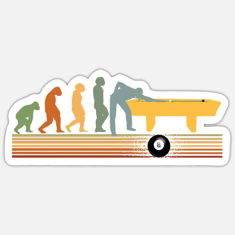 Snooker Evolution billard boules piscine Sticker taille S (10 x 10 cm)