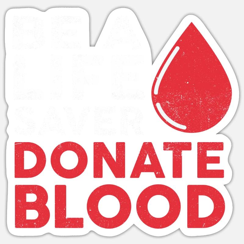 Blutspende Blutspender Blut Spender Spende spenden Sticker Größe S (10 x 10 cm)