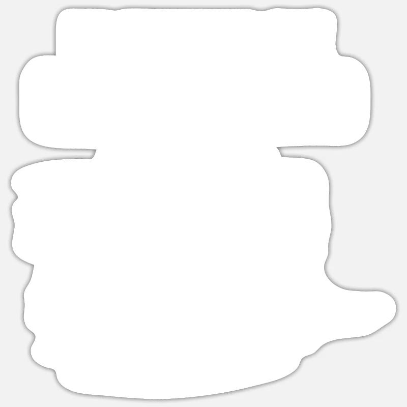 Prothèse de jambe Amputé de la jambe - Sticker taille S (10 x 10 cm) - blanc mat
