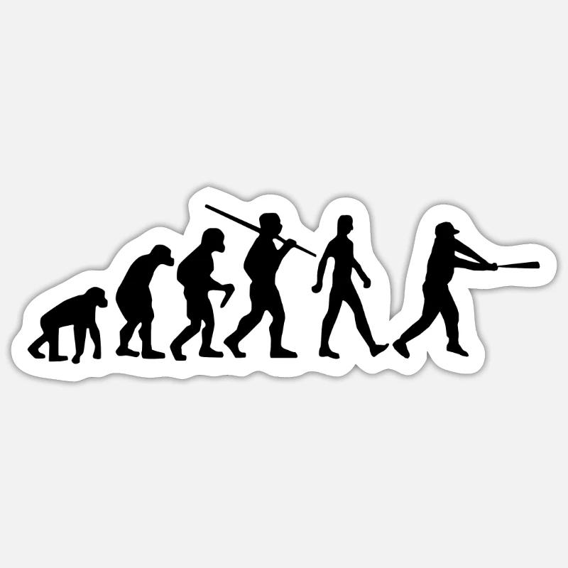 Baseball Evolution Batter Evolution - Sticker taille S (10 x 10 cm) - blanc mat