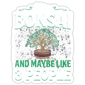 Bonsai - Sticker Größe S (10 x 10 cm) - Mattweiß - Vorne