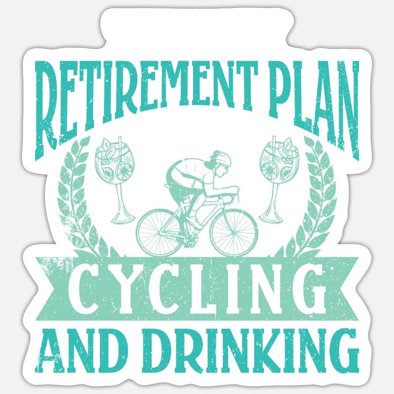 This is my Retirement Plan Drinking Sticker taille S (10 x 10 cm)