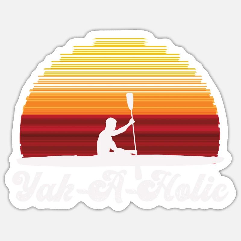 Kajak - Sticker taille S (10 x 10 cm) - blanc mat