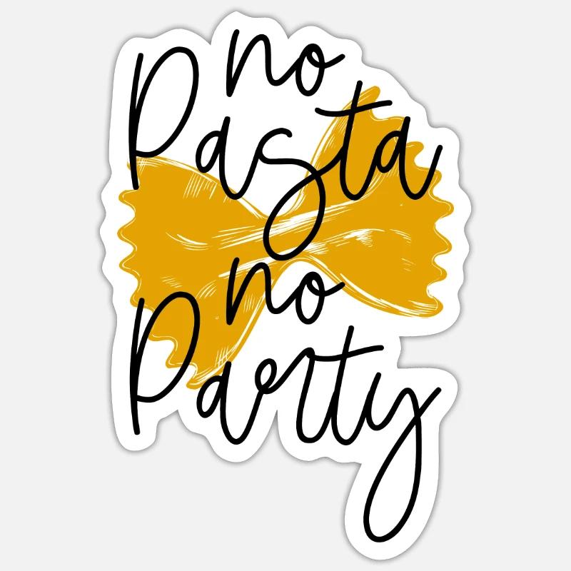 Pâtes pâtes - Sticker taille S (10 x 10 cm) - blanc mat