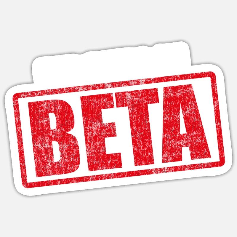 Drôle dans la conception toujours en version bêta pour les programmeurs Sticker taille S (10 x 10 cm)