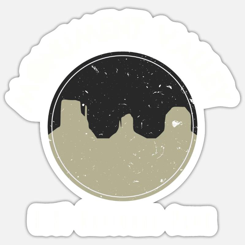Monument Valley - Sticker taille S (10 x 10 cm) - blanc mat