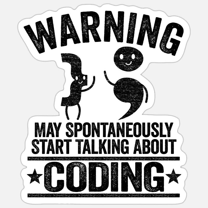 Programmierer Informatiker Coding Geschenk - Sticker Größe S (10 x 10 cm) - Mattweiß