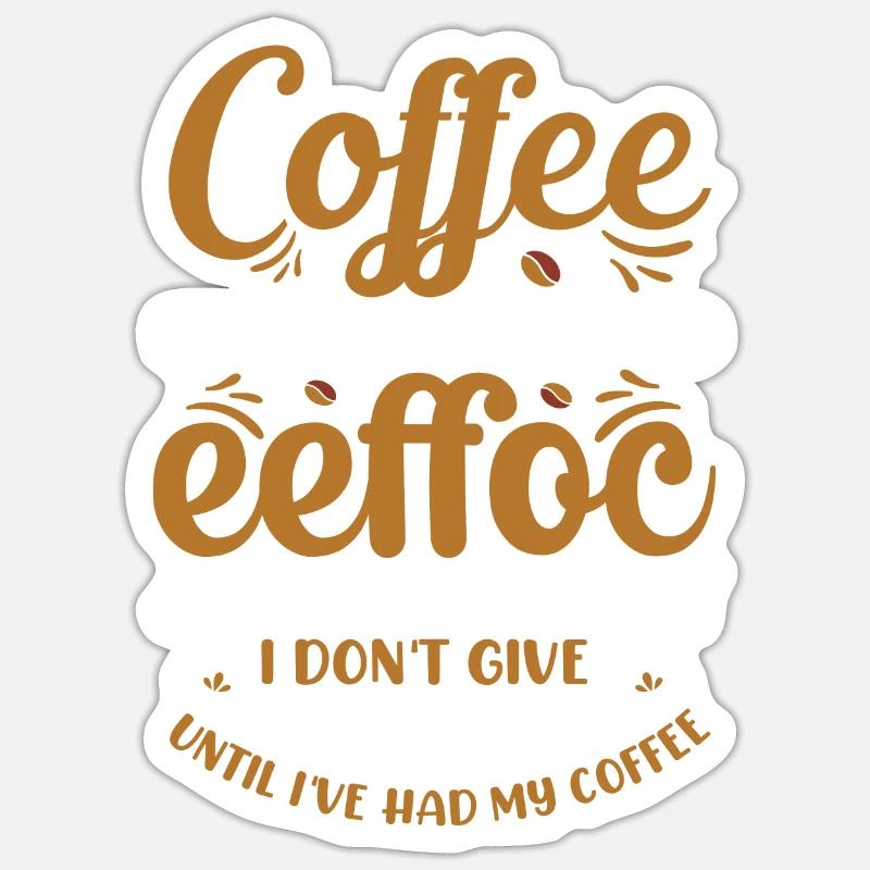 Coffee Reverse - Coffee Bean Office Caffeine Work Sticker size S (10 x 10 cm)