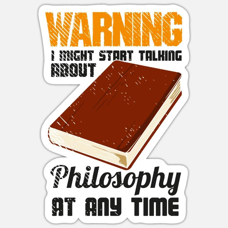Philosophy Thinker Freethinker Philosopher - Sticker size S (10 x 10 cm) - white matte