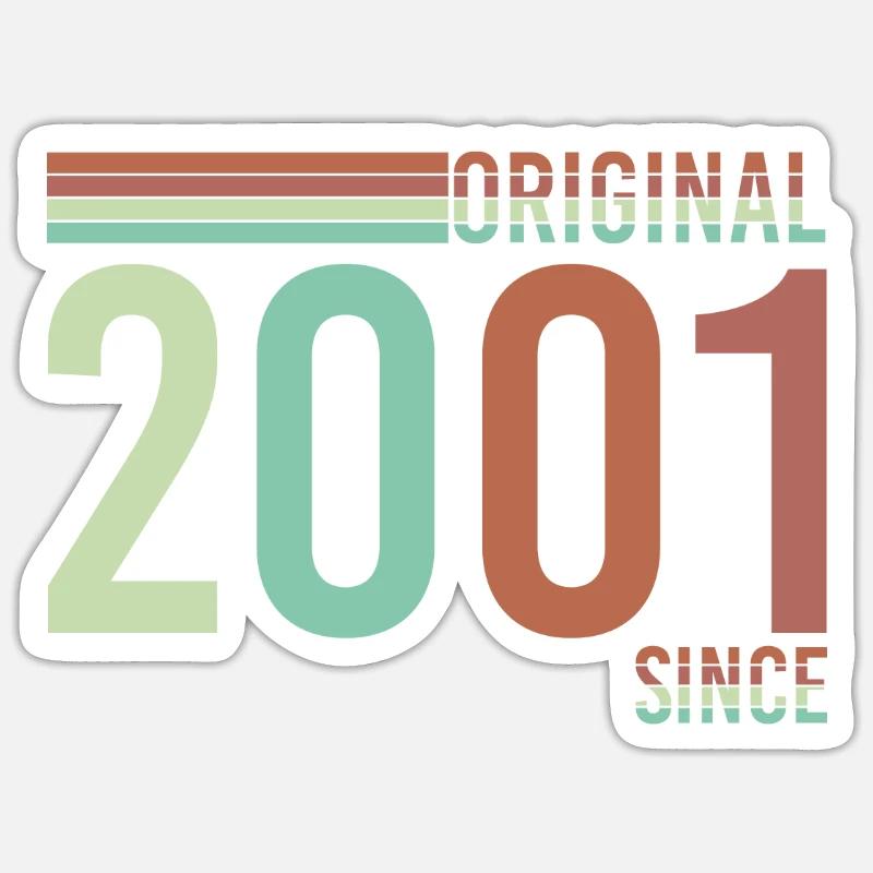 2001 - Sticker size S (10 x 10 cm) - white matte