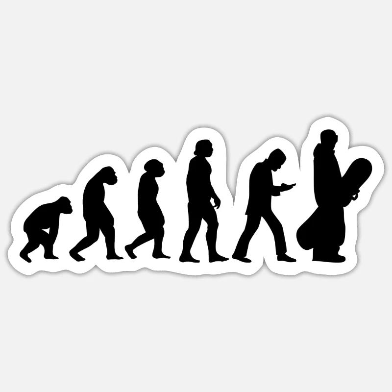 Snowboarding Snowboarders Evolution Snowboard Sticker Größe S (10 x 10 cm)