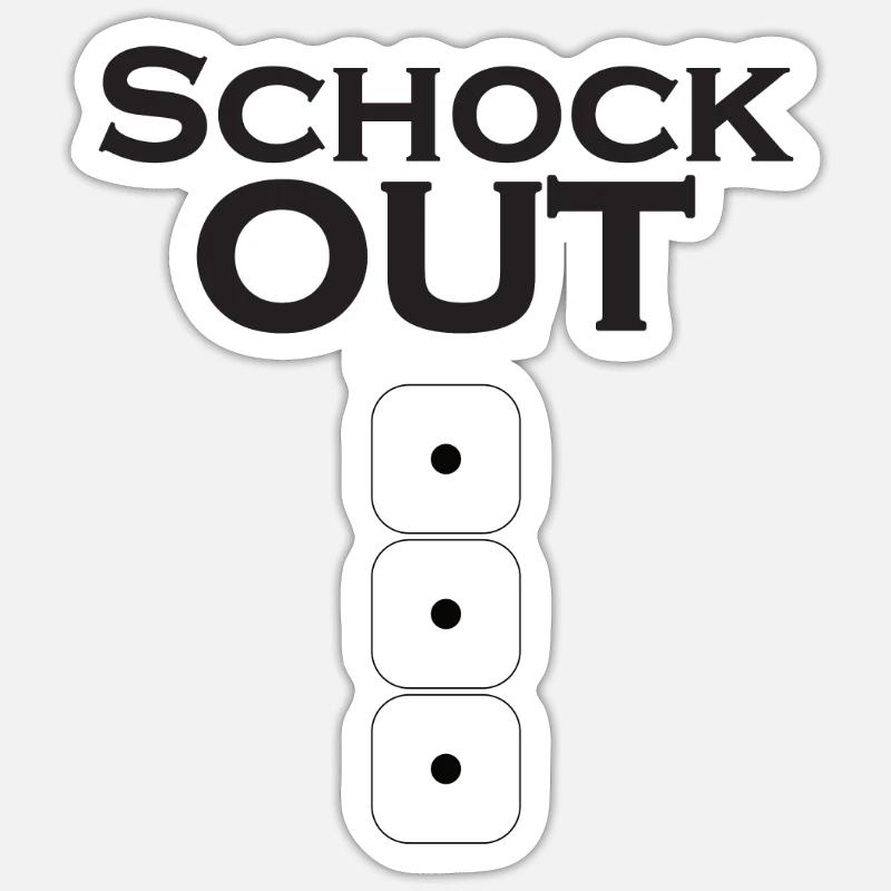 Shock Out with Cubes Sticker size S (10 x 10 cm)