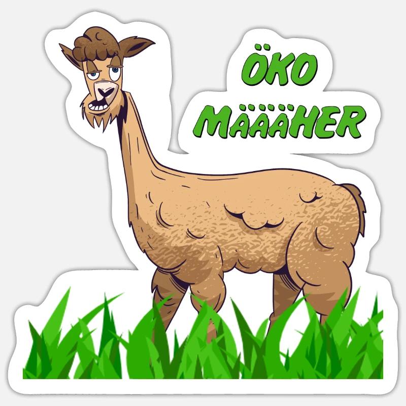 Öko Määäher - Sticker Größe S (10 x 10 cm) - Mattweiß