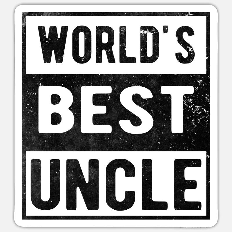 World's best uncle - Sticker size S (10 x 10 cm) - white matte
