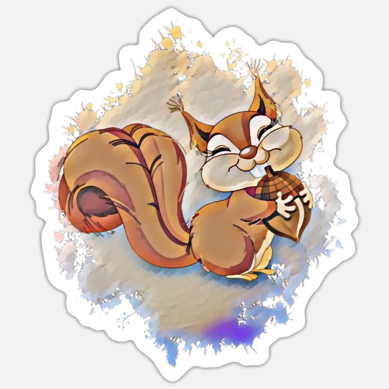 squirrel Sticker size S (10 x 10 cm)