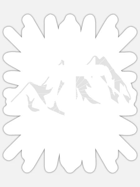 Kreuz Jesus Berg Gipfel Natur Berge Gott Geschenk - Sticker Größe S (10 x 10 cm) - Mattweiß