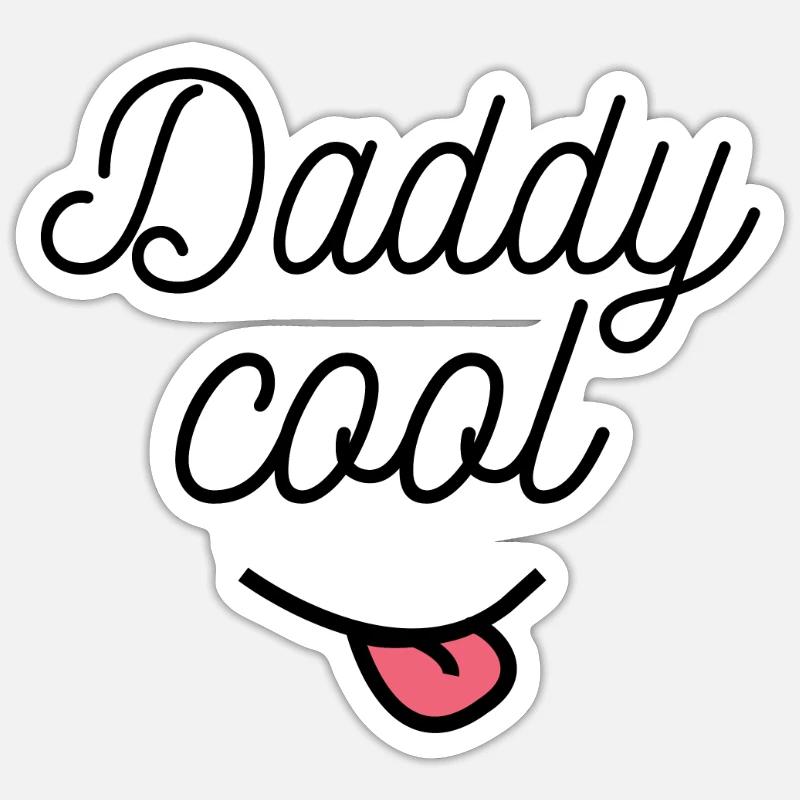 DADDY COOL Geschenk-Idee Humor Sticker Größe S (10 x 10 cm)