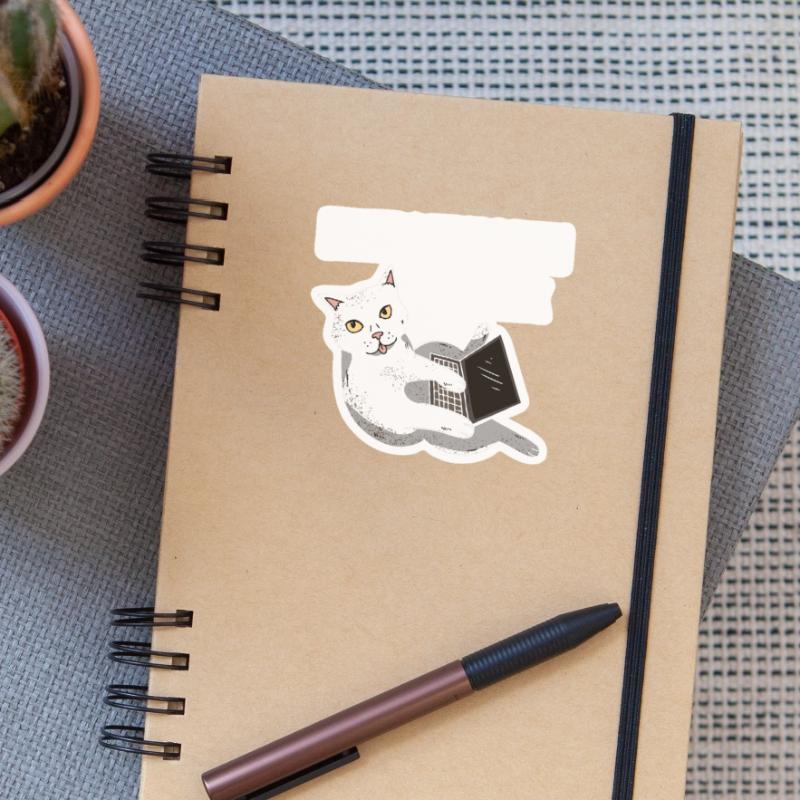 IT technicien de chat programmeur Techie Sticker taille S (10 x 10 cm)