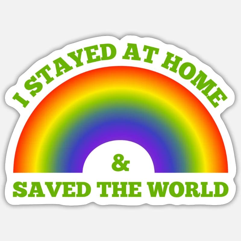 Arc-en-ciel, arc-en-ciel, arc-en-ciel, arc-en-ciel - Sticker taille S (10 x 10 cm) - blanc mat
