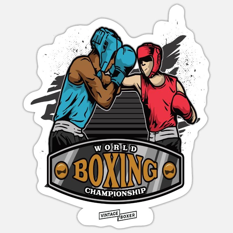 Boxen Boxer Boxkampf Sticker Größe S (10 x 10 cm)