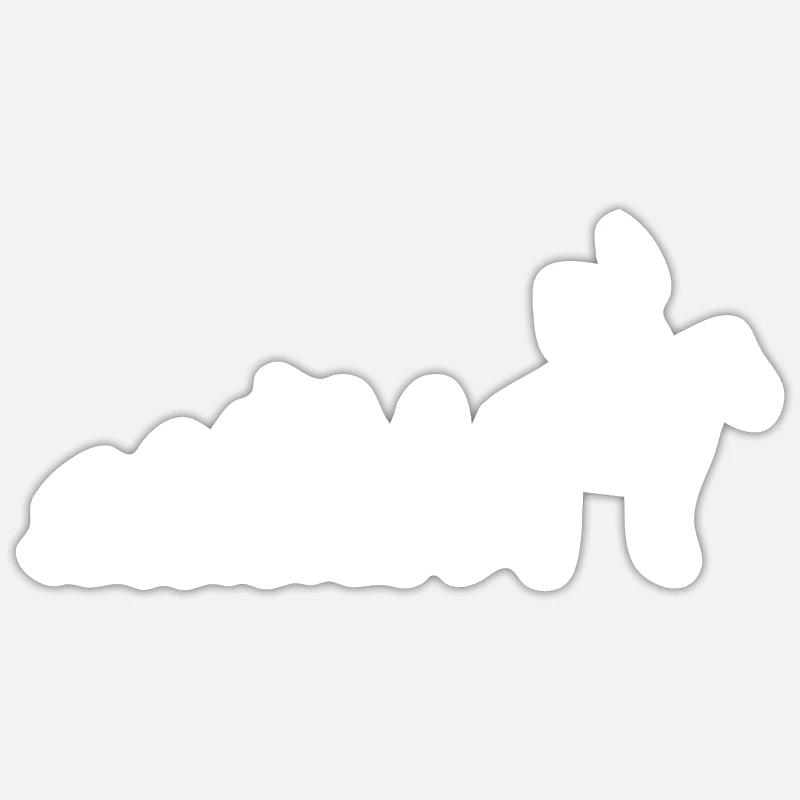 Voltigieren cheval équitation Evolution cavalière - Sticker taille S (10 x 10 cm) - blanc mat