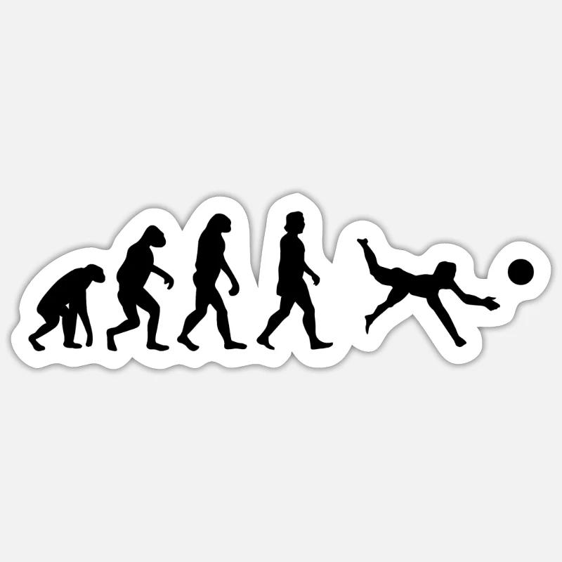 Volleyball Evolution Beach VolleyballEr Gift Sticker size S (10 x 10 cm)