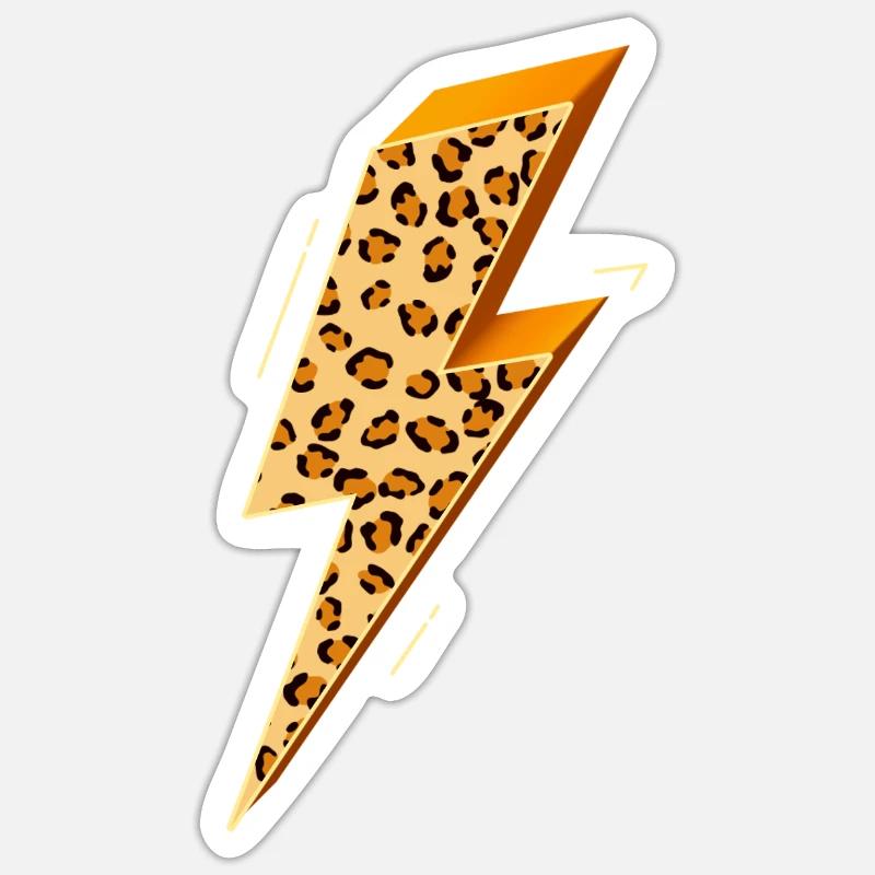Blitz, Blitz Bolzen, Blitzschlag, - Sticker Größe S (10 x 10 cm) - Mattweiß