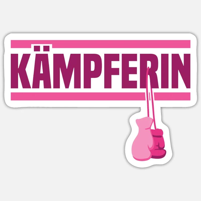 Brustkrebs Bewusstsein Kämpferin Mutter - Sticker Größe S (10 x 10 cm) - Mattweiß