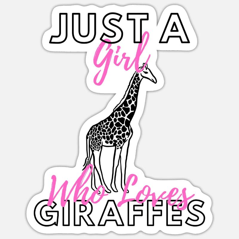 giraffe - Sticker size S (10 x 10 cm) - white matte
