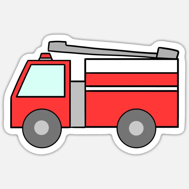 fire brigade - Sticker size S (10 x 10 cm) - white matte