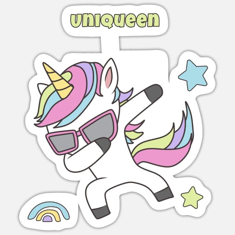 Uniqueen - Sticker taille S (10 x 10 cm) - blanc mat
