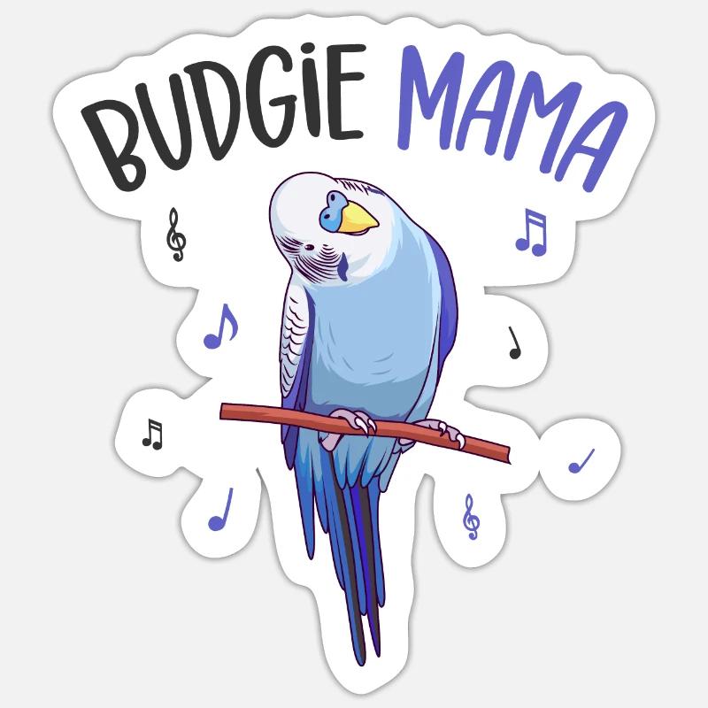 budgerigar - Sticker size S (10 x 10 cm) - white matte