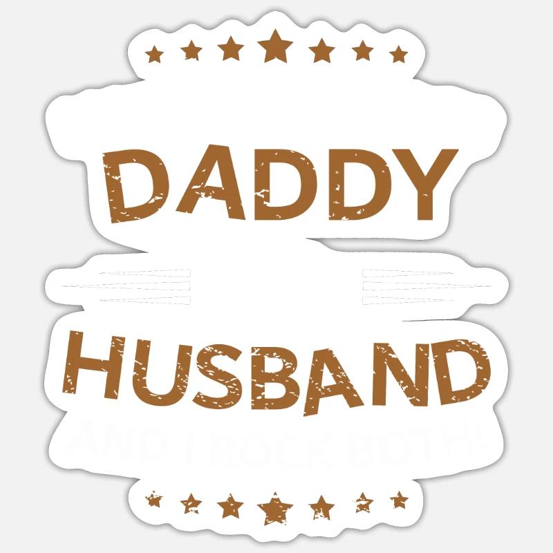 Gave til far og mand til fars dag Far - Sticker størrelse S (10 x 10 cm) - mat hvid