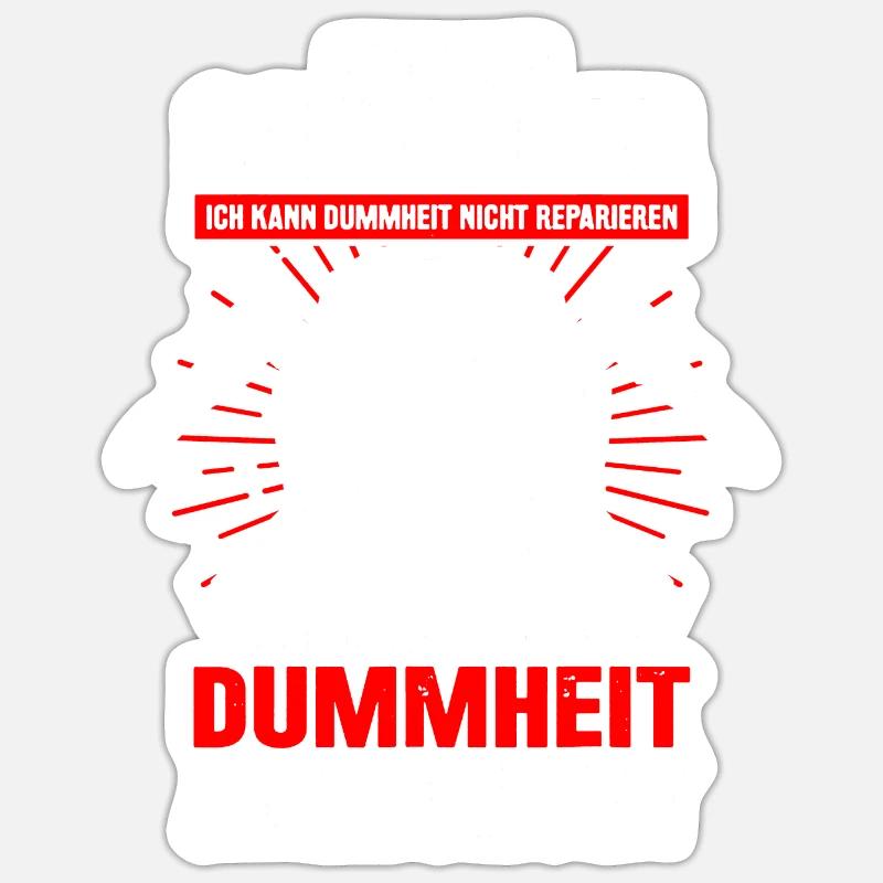 Beruf Schweißer - Schweißen Spruch Geschenk - Sticker Größe S (10 x 10 cm) - Mattweiß