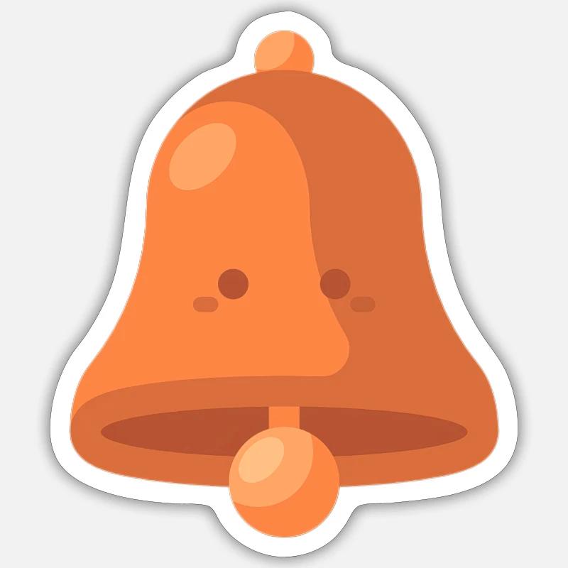 bell - Sticker size S (10 x 10 cm) - white matte