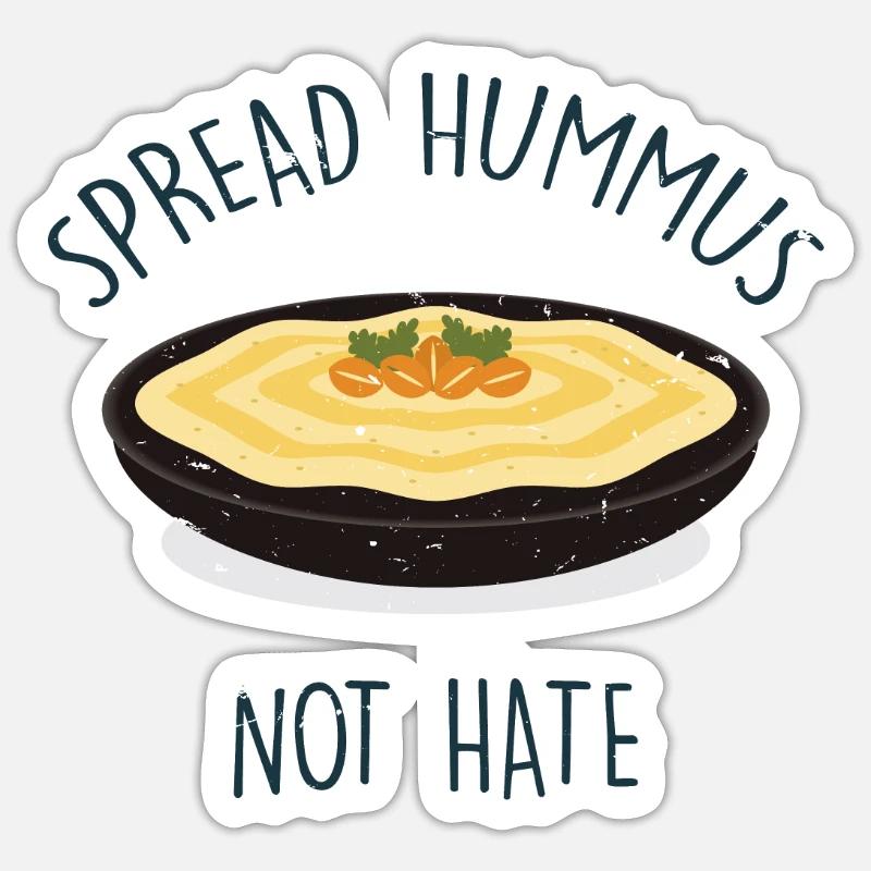 Spread Hummus Not Hate Sticker taille S (10 x 10 cm)