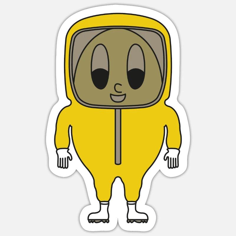 Protective suit strap egg Sticker size S (10 x 10 cm)