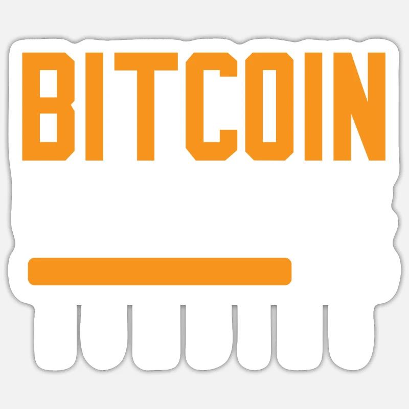 Bitcoin Millionaire Loading Cryptomonnaie Sticker taille S (10 x 10 cm)