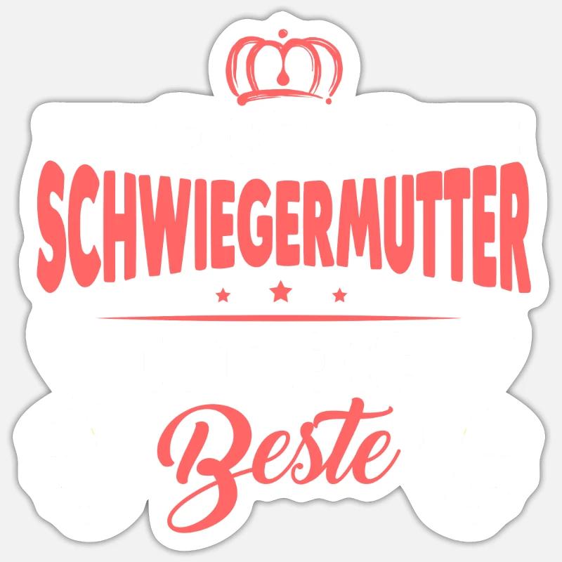 Beste Schwiegermutter Geschenk Sticker Größe S (10 x 10 cm)