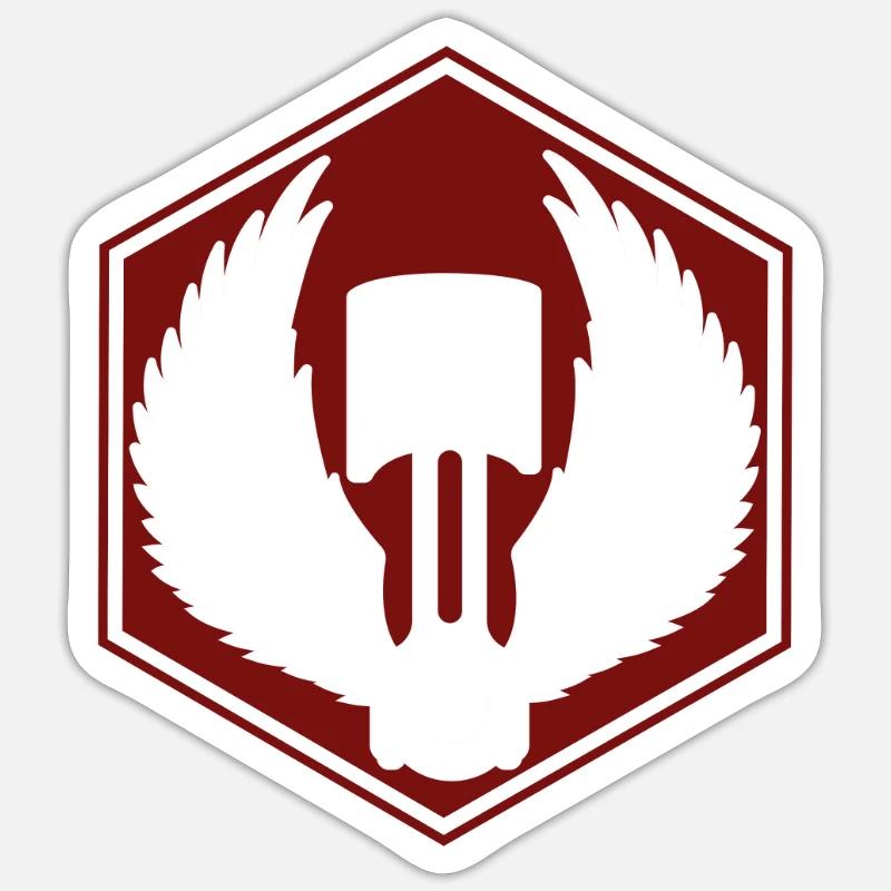 Engine - engine - vintage - rocker Sticker size S (10 x 10 cm)