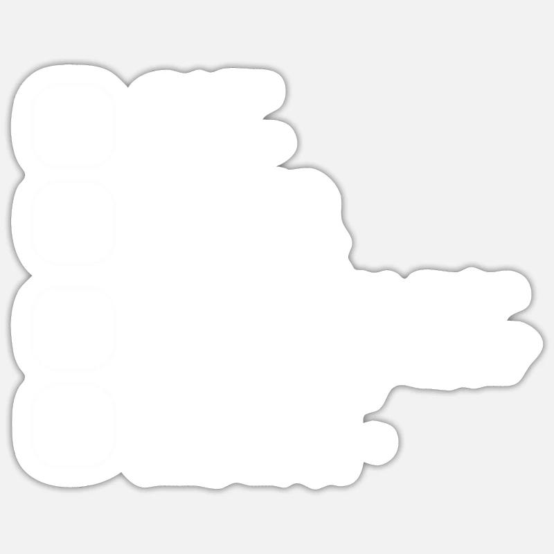 trampoline trampoline jumping - Sticker size S (10 x 10 cm) - white matte
