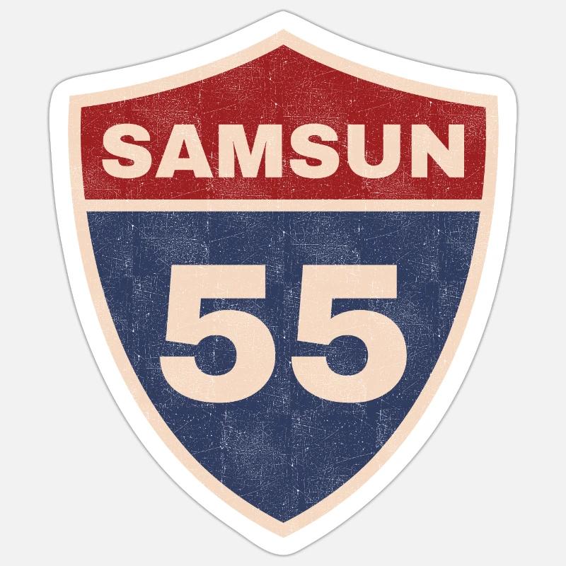 Samsun - Sticker taille S (10 x 10 cm) - blanc mat