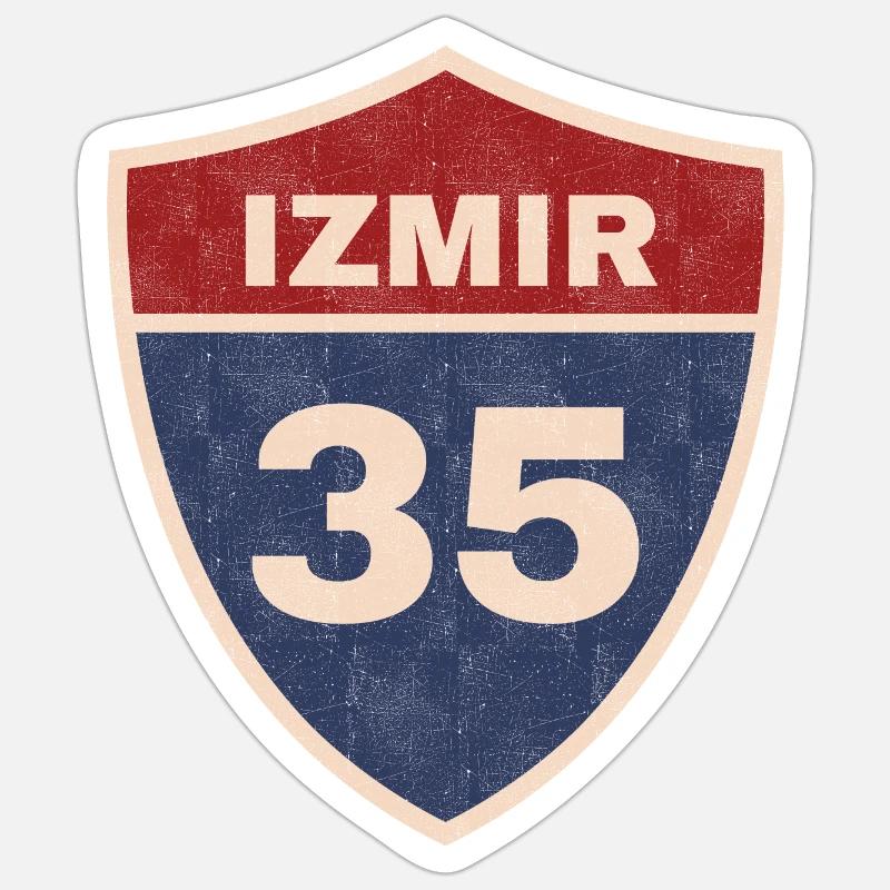 Izmir - Sticker taille S (10 x 10 cm) - blanc mat