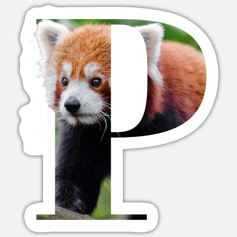 P Red Panda - Sticker size S (10 x 10 cm) - white matte