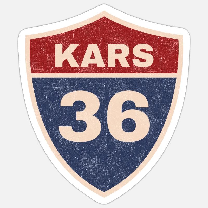 Kars - Sticker Größe S (10 x 10 cm) - Mattweiß