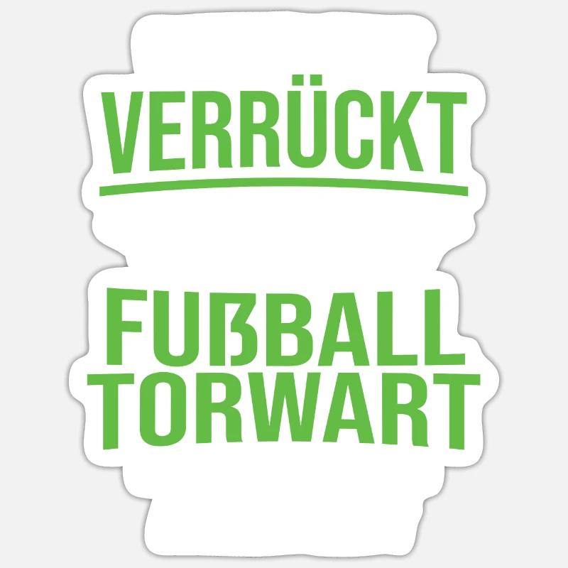 Fußball Torwart Geschenkidee - Sticker Größe S (10 x 10 cm) - Mattweiß