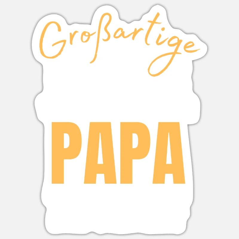 Werdender Papa Spruch Geschenk - Sticker Größe S (10 x 10 cm) - Mattweiß